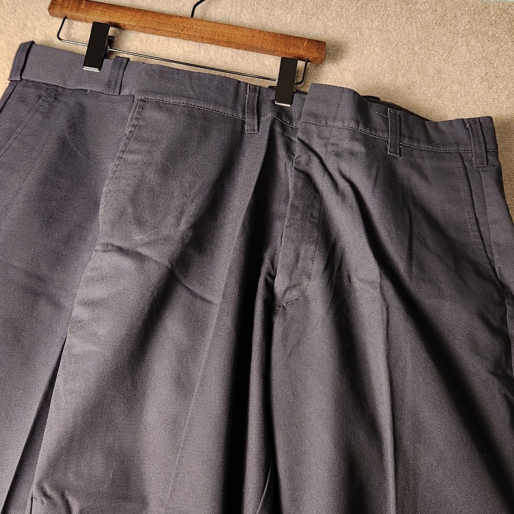 LOT of 2  Work Pants Mens 36x30 Black Excellent Straight Leg Twill Chinos